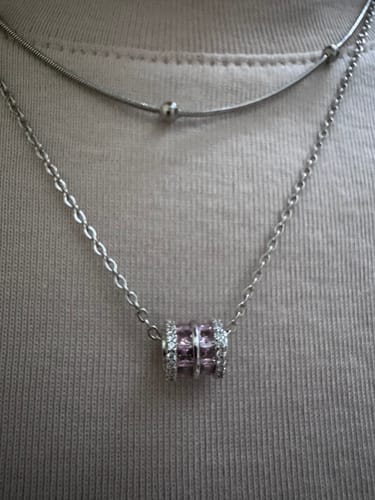 Customer photo review of Madison Wheel Necklace