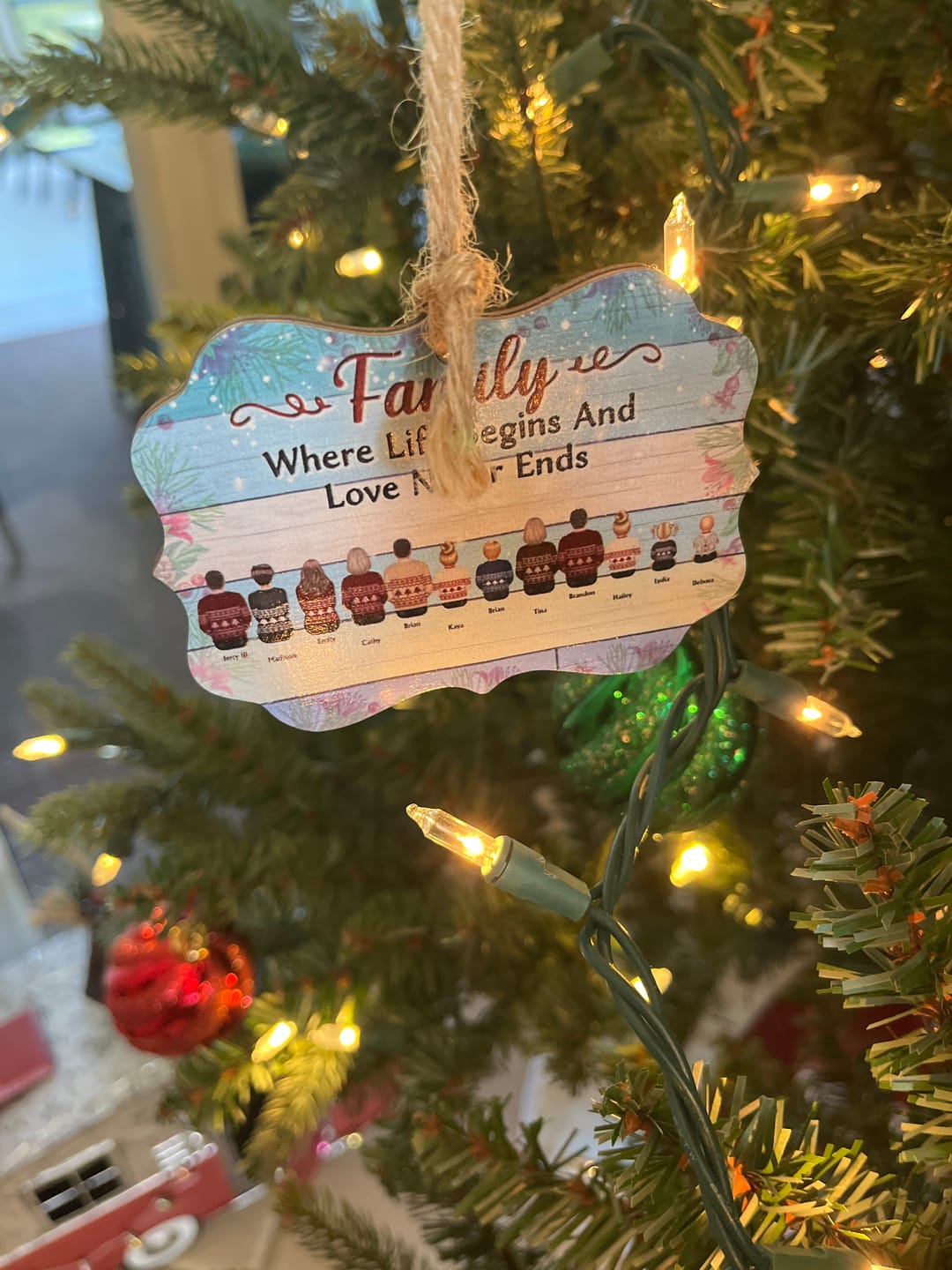 Customer photo review of Grandma Hugging Grandkids - Personalized Acrylic Ornament - Heartwarming Christmas Gift for Grandma, Grandkids