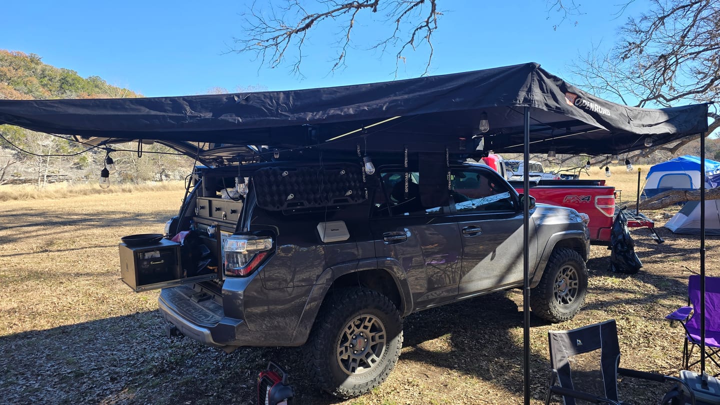 Customer photo review of OPENROAD 180 Free Standing Awning