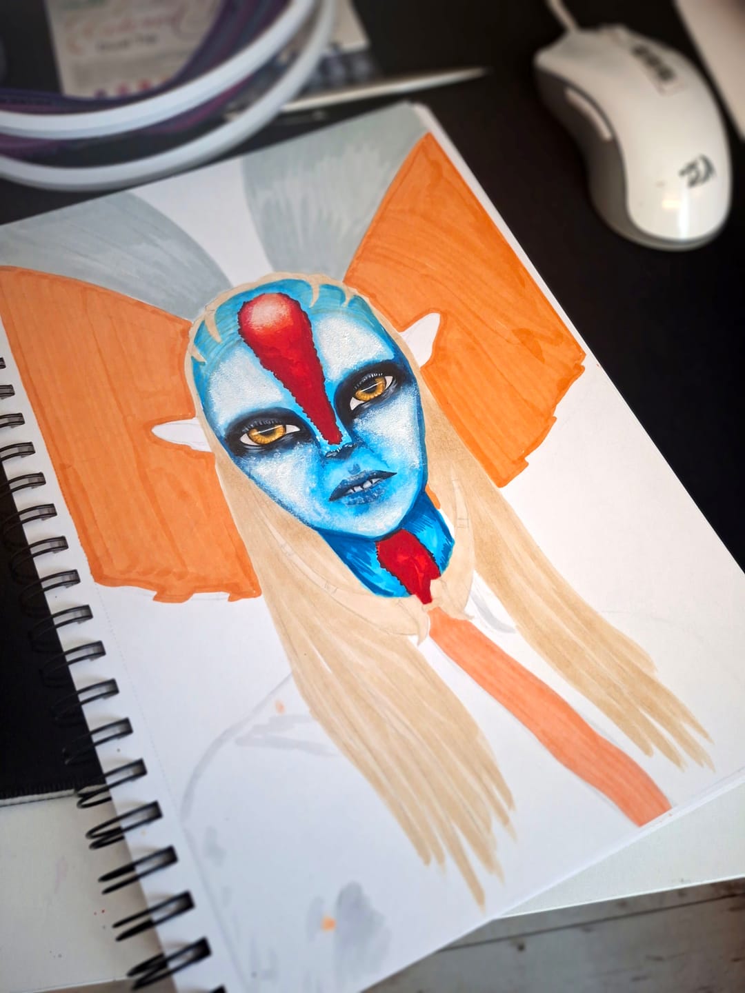 Customer photo review of Ohuhu Kaala Dual Tips Alcohol Art Markers- 60 Colors Illustrations