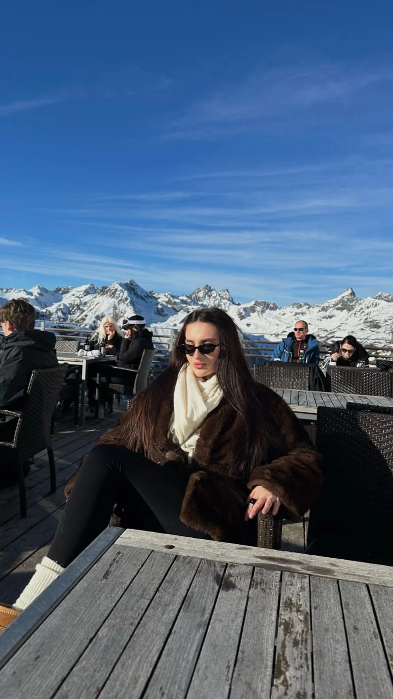 Customer photo review of Seve Belted Faux Fur Jacket