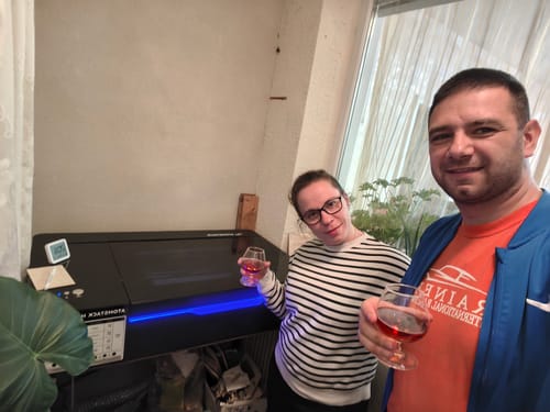 Customer photo review of AtomStack Hurricane 55W CO2 Laser Cutter