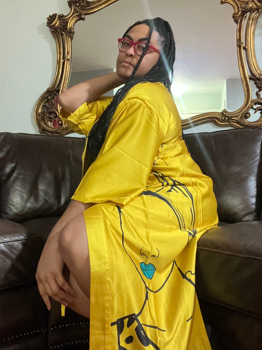 Customer photo review of Mahogany Kimono