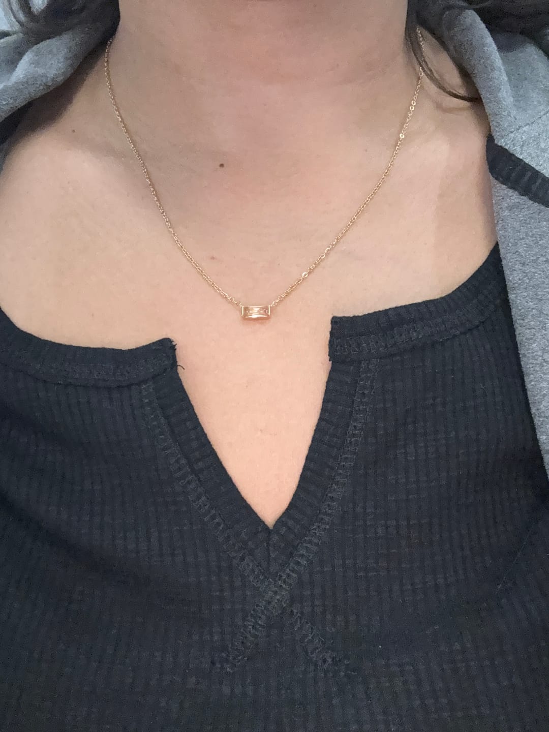 Customer photo review of Birthstone Crystal Necklace
