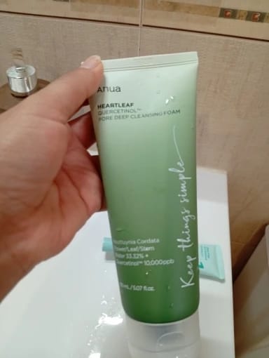 Customer photo review of Heartleaf Quercetinol Pore Deep Cleansing Foam