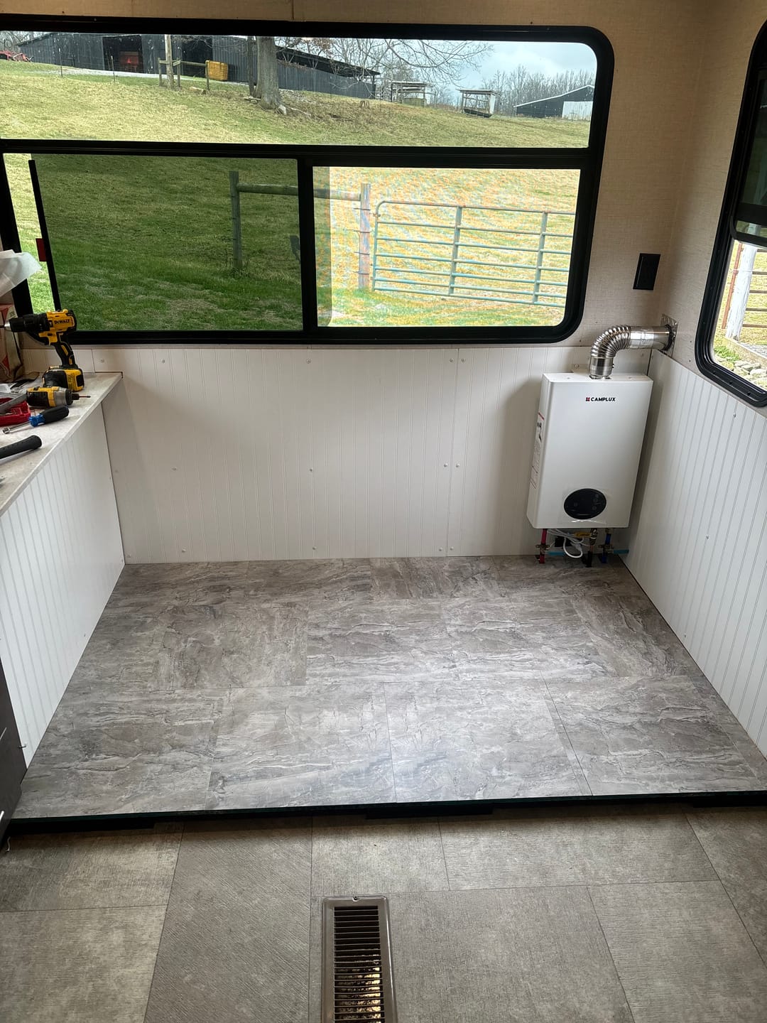 Customer photo review of Camplux Climatech 3 Indoor Gas Tankless Water Heater 68,000 BTU