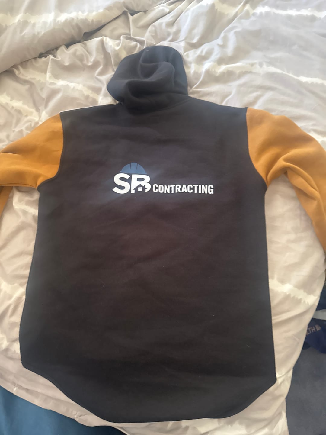 Customer photo review of Black, Grey & Sandy Taupe | Half Zip Long Tail Hoody