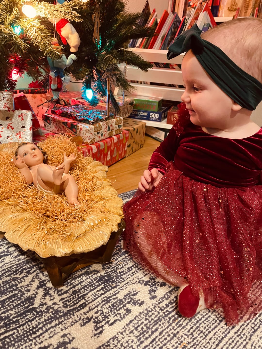Customer photo review of Velour Ballerina Dress - Red Velvet (FINAL SALE)