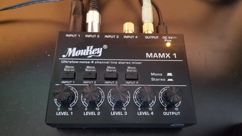 Customer photo review of Moukey MAMX1 4chミキサー