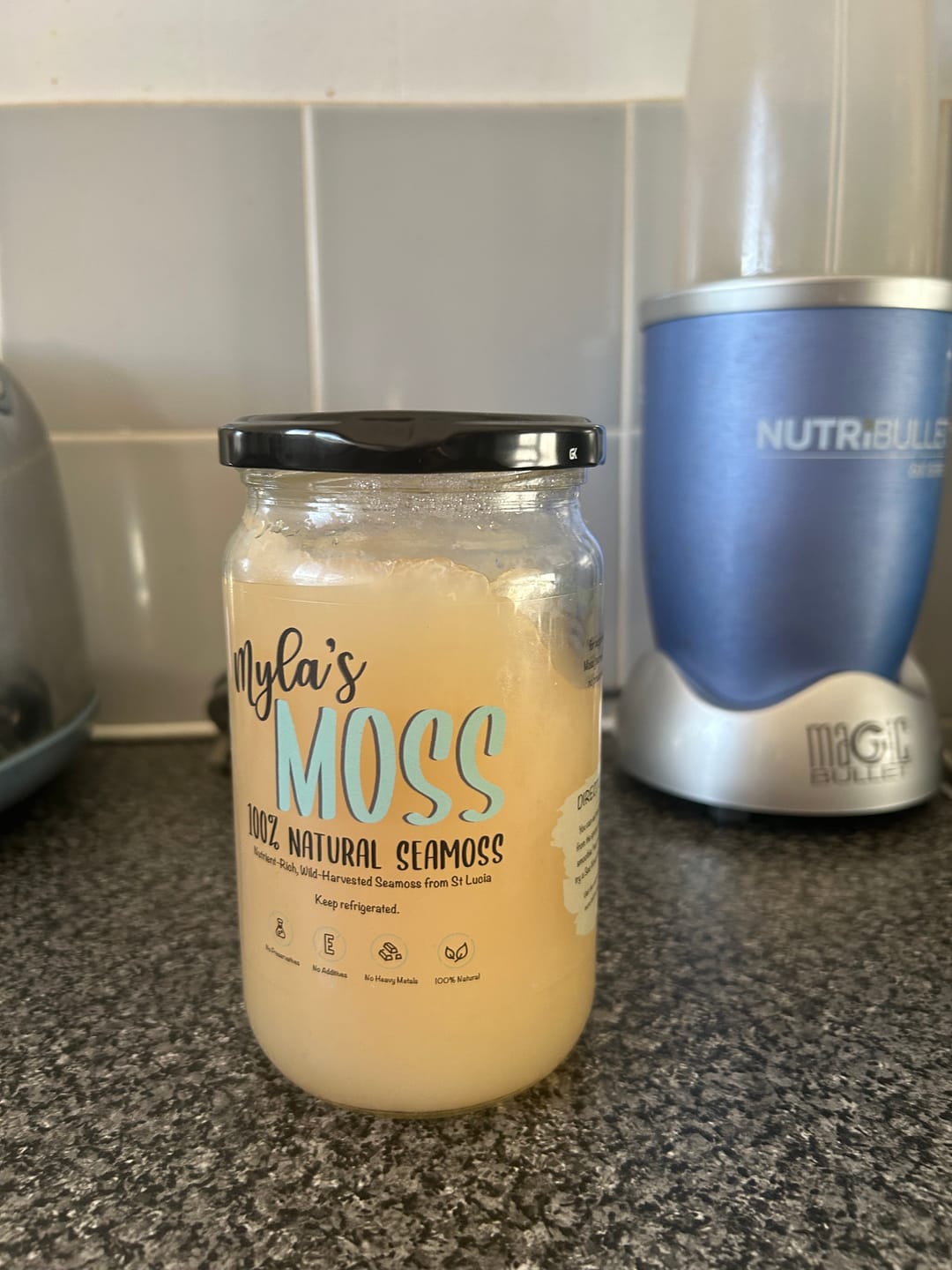Customer photo review of Seamoss Gel Bundle - Purple & Gold (720ml each)