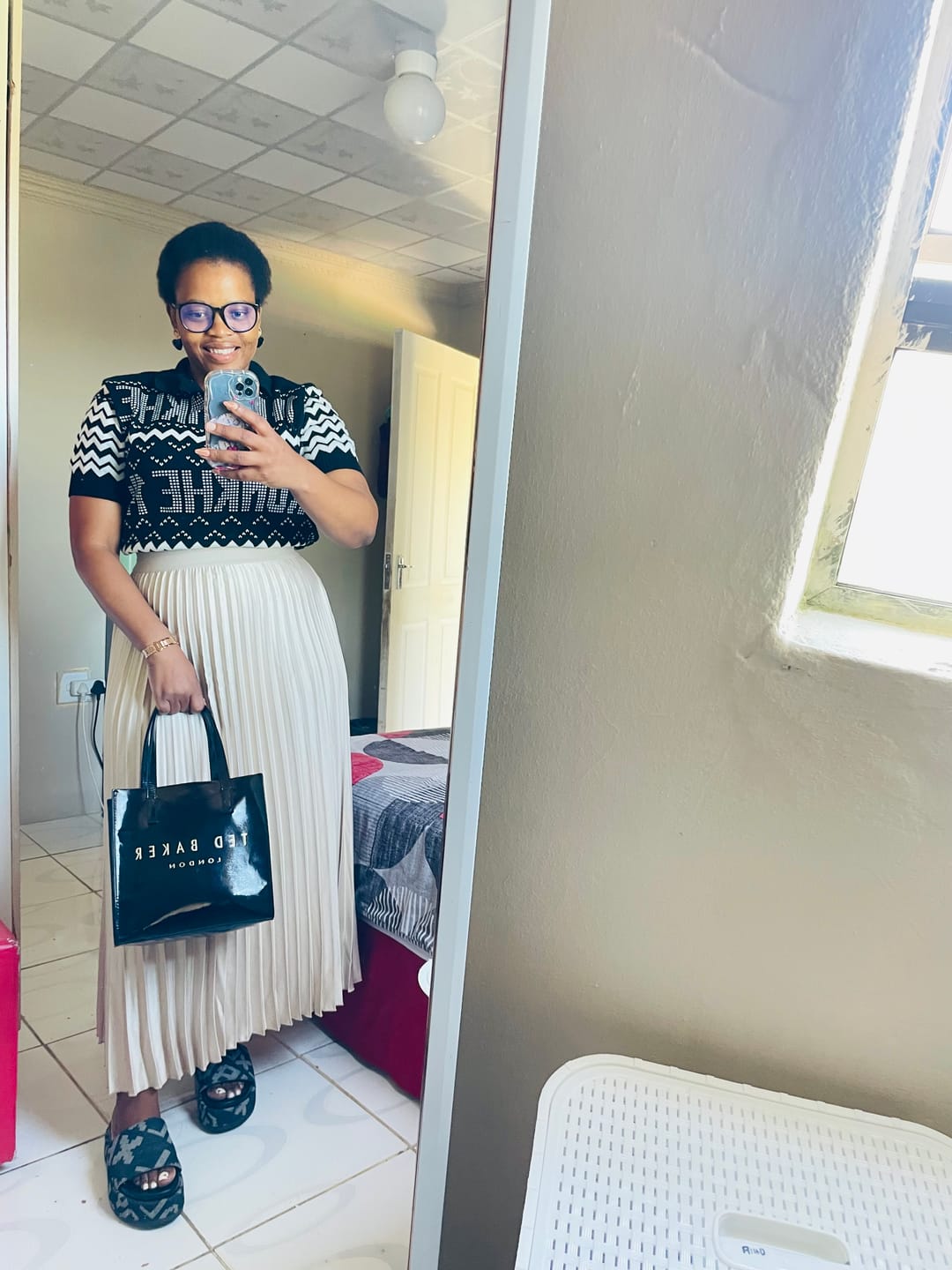 Customer photo review of Black Era Adore Silver Earrings