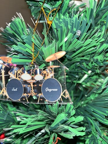 Customer photo review of Drums Styles Colorful Drums Personalized Ornament - Gift For Drummer
