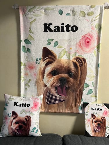 Customer photo review of Petcanva©オーダーメイド ペット似顔絵【3点セット】