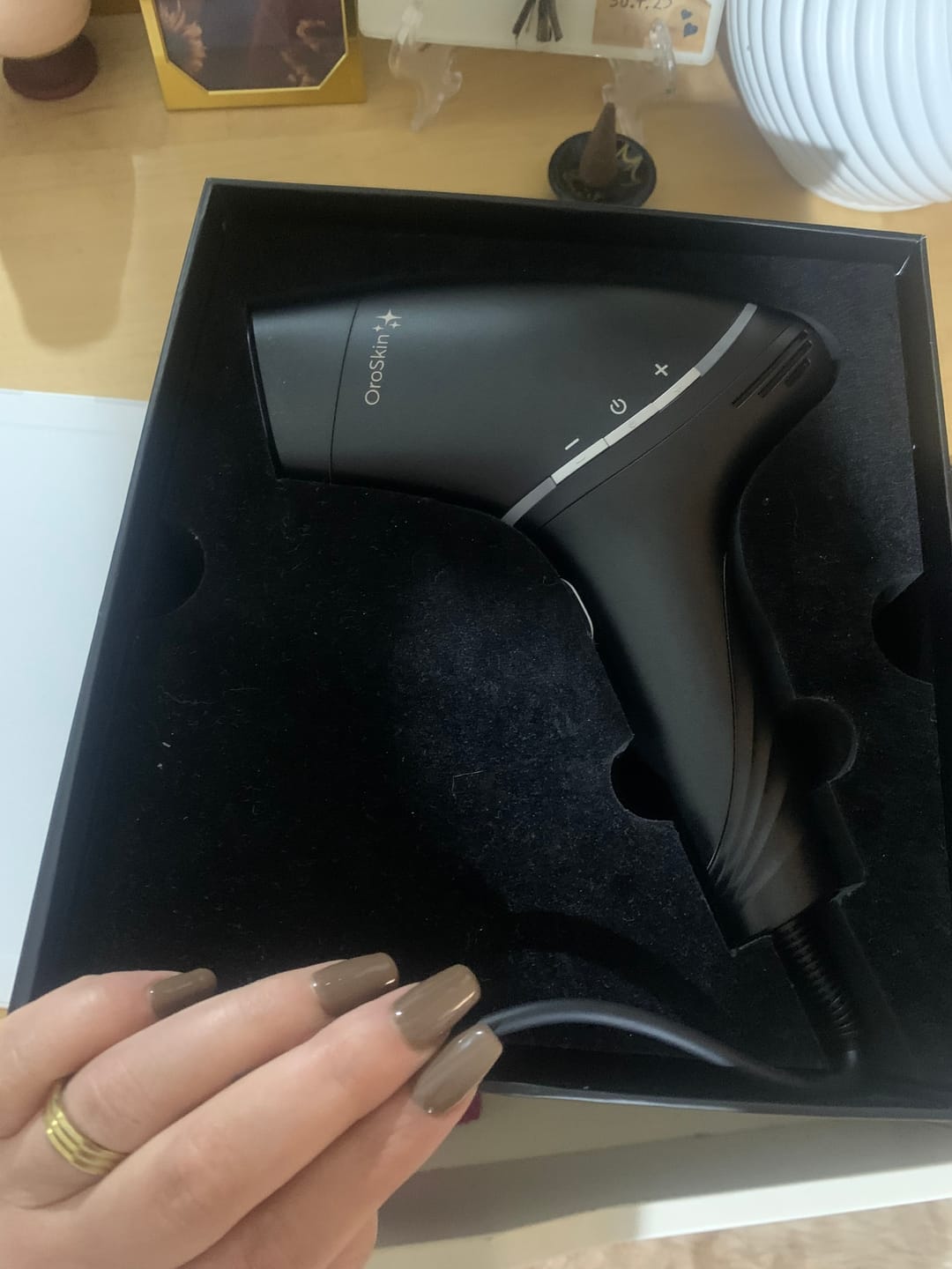 Customer photo review of OroSkin Ultra Sapphire IPL Hair Removal Handset