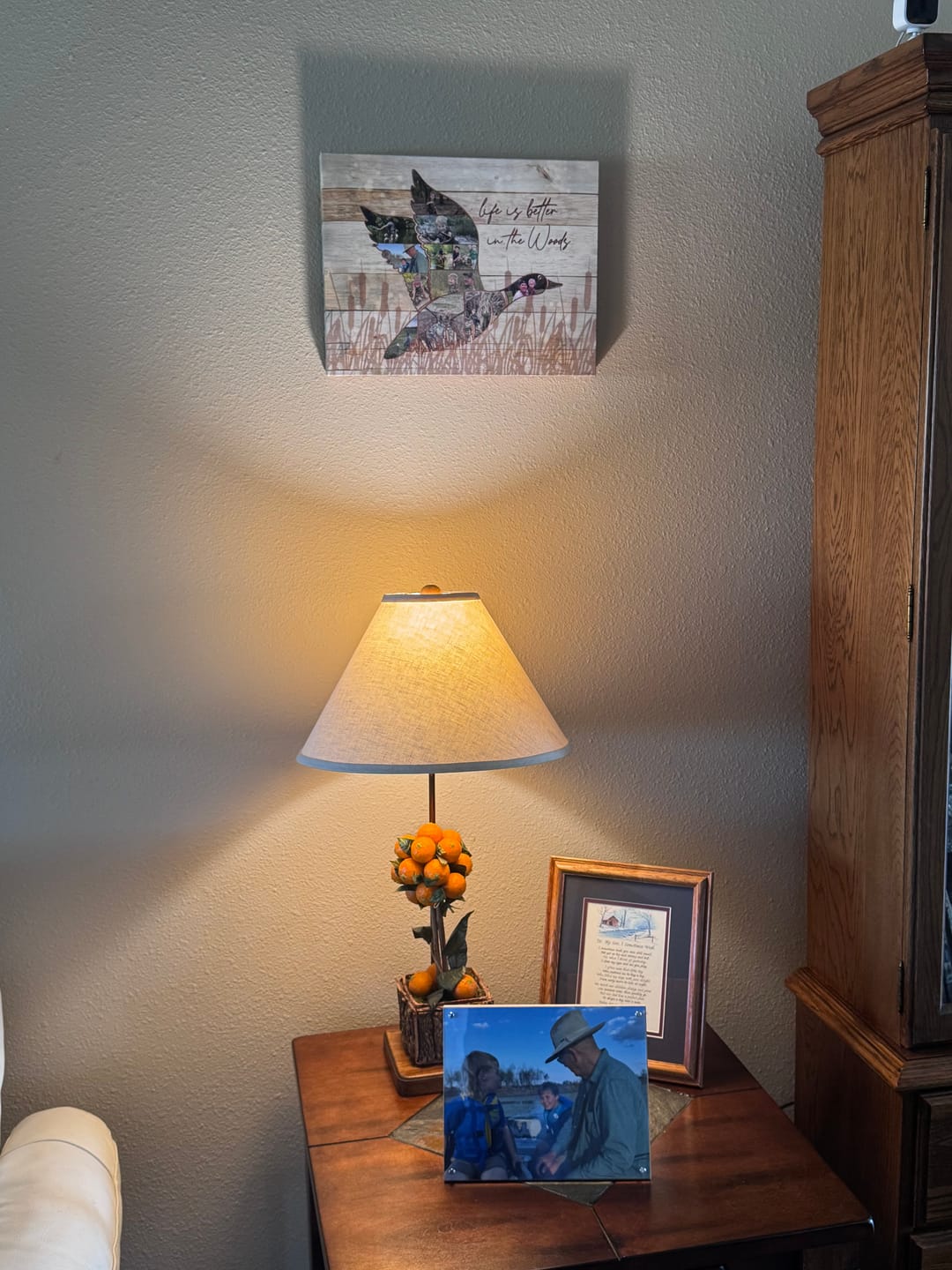 Customer photo review of Custom Photo Duck Hunting Collage Canvas, Rustic Wood Look, Personalized Waterfowl Hunter Gift Wall Art