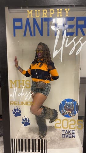 Customer photo review of UPENDO-NAVYMULTI STILETTO BOOT