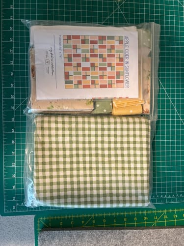 Customer photo review of RIley Blake Gingham Backing for Cider Sunflower Quilt, 4 1/8 yards