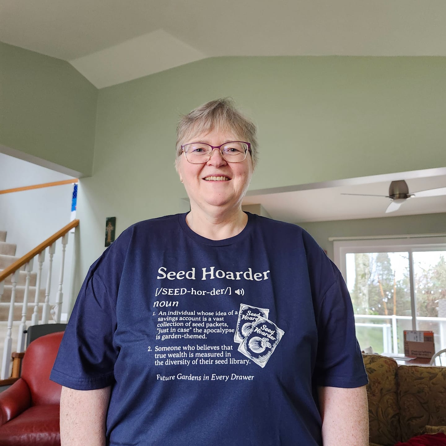 Customer photo: Seed Hoarder Definition T-Shirt