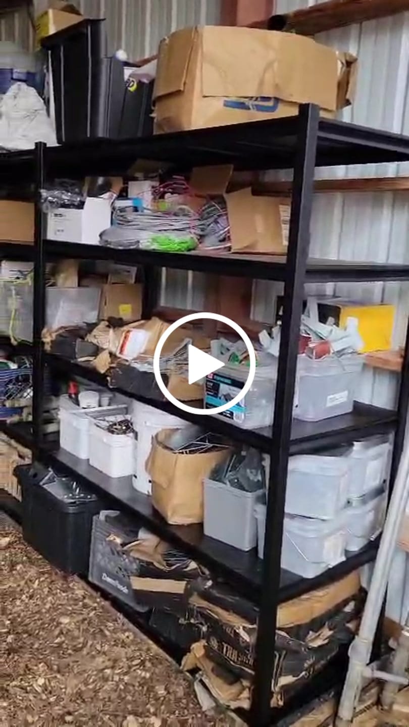 Customer video review of REIBII 60"W x 72"H Industrial Garage Shelving, 3000LBS Heavy Duty Storage Shelves, Adjustable Metal Shelving for Basement Warehouse