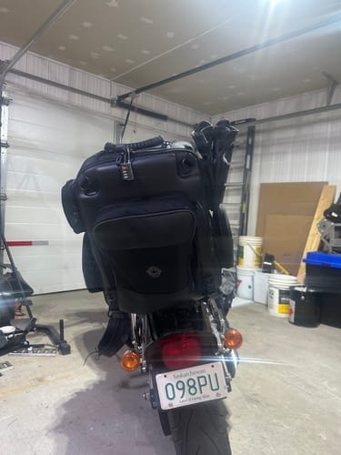 Customer photo review of 30L - Voyage Large Motorcycle Sissy Bar Backpack