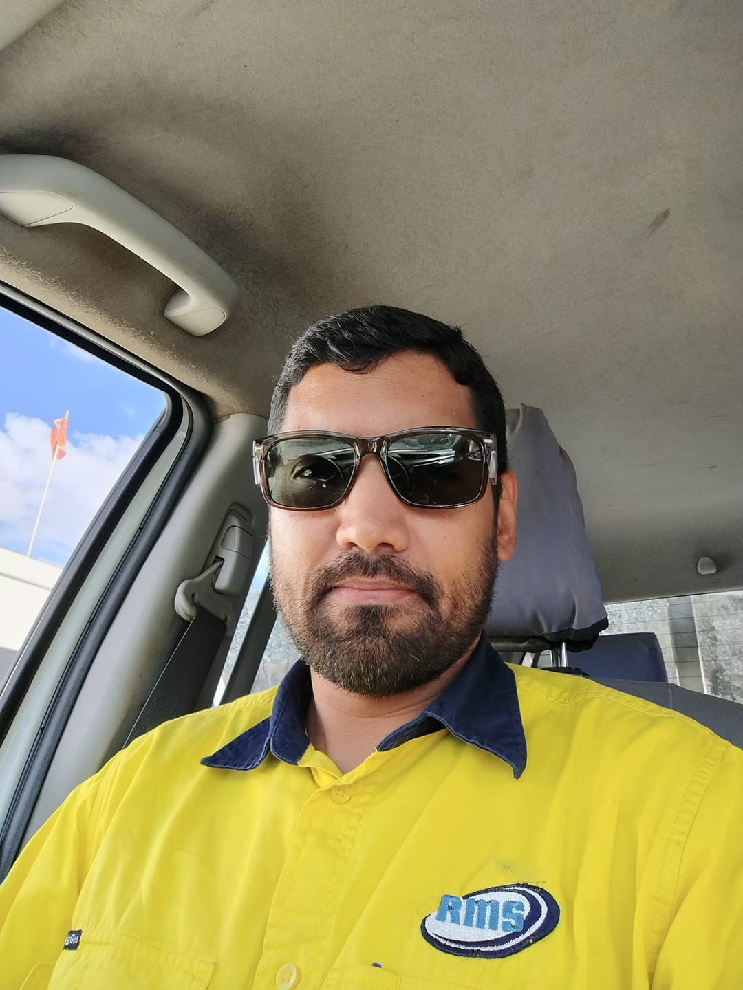 Customer photo review of Kenneth Olive Polarised Safety Glasses