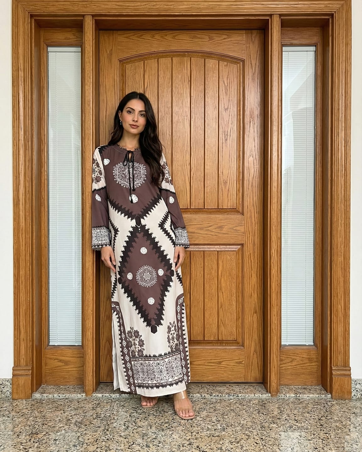 Customer photo review of Layali Mocha Kaftan Dress