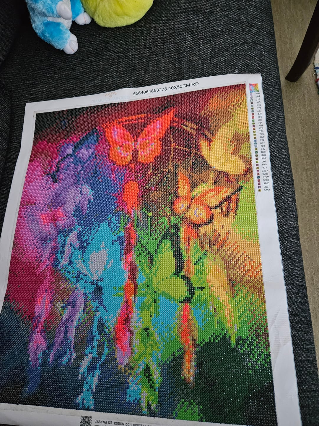 Customer photo review of Diamond Painting Drömfångare – Fjäril & Blommor