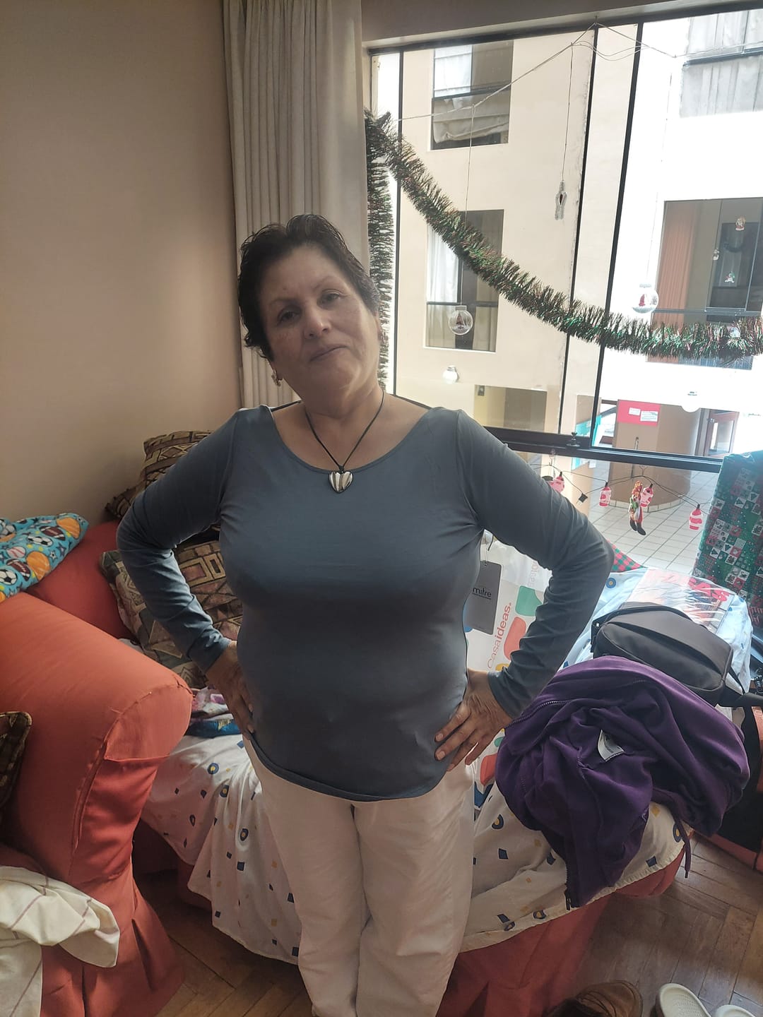 Customer photo review of Clea Long Sleeve Tee | AlgaKnit - Black