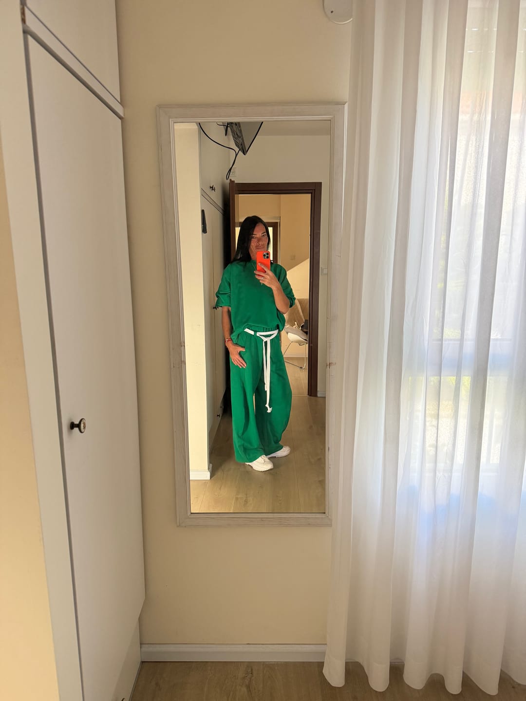 Customer photo review of Green Oversized Sweat Set with Open Back