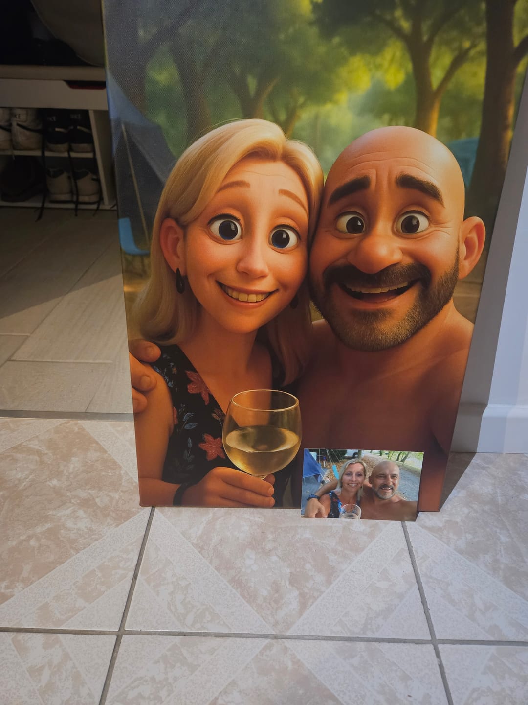 Customer photo review of Toile personnalisée - Portrait Animé