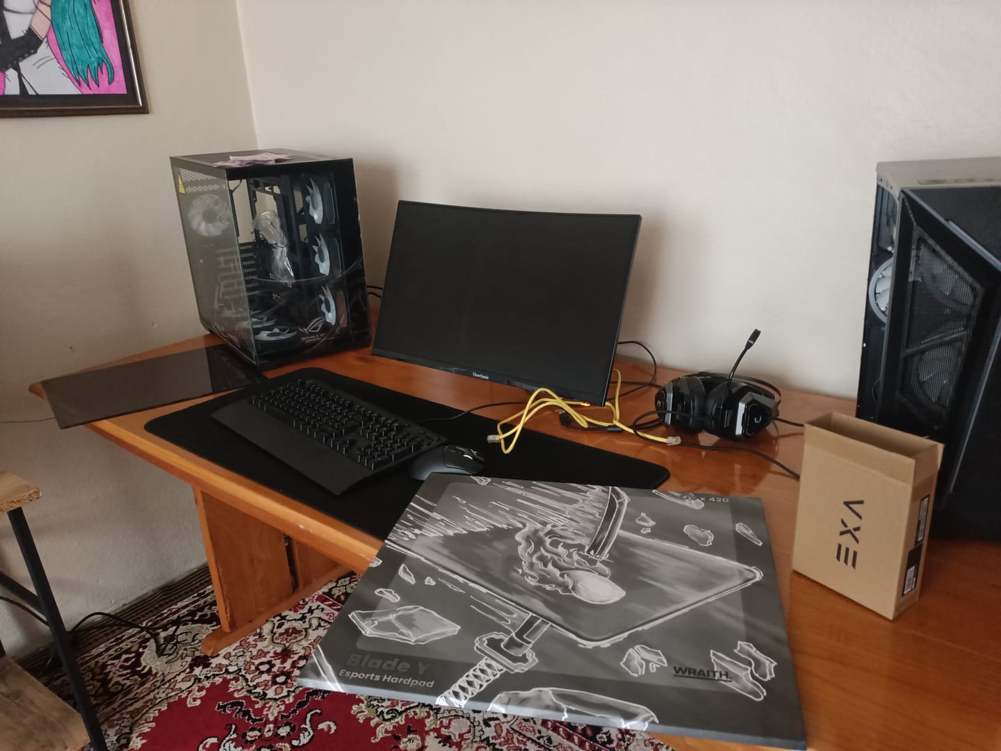 Customer photo review of Wraith Blade Y Hard Mousepad