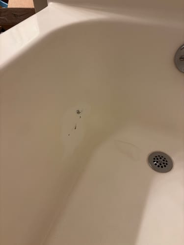 Customer photo review of Large Wall Damage - Tub and Shower Repair Kit