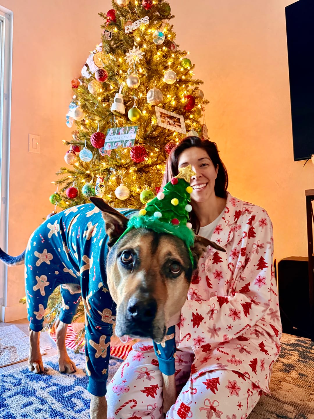 Customer photo review of Christmas Human Pajama Pants