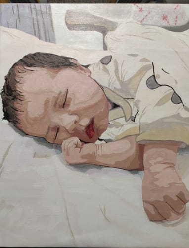 Customer photo review of Custom Portrait Paint By Numbers