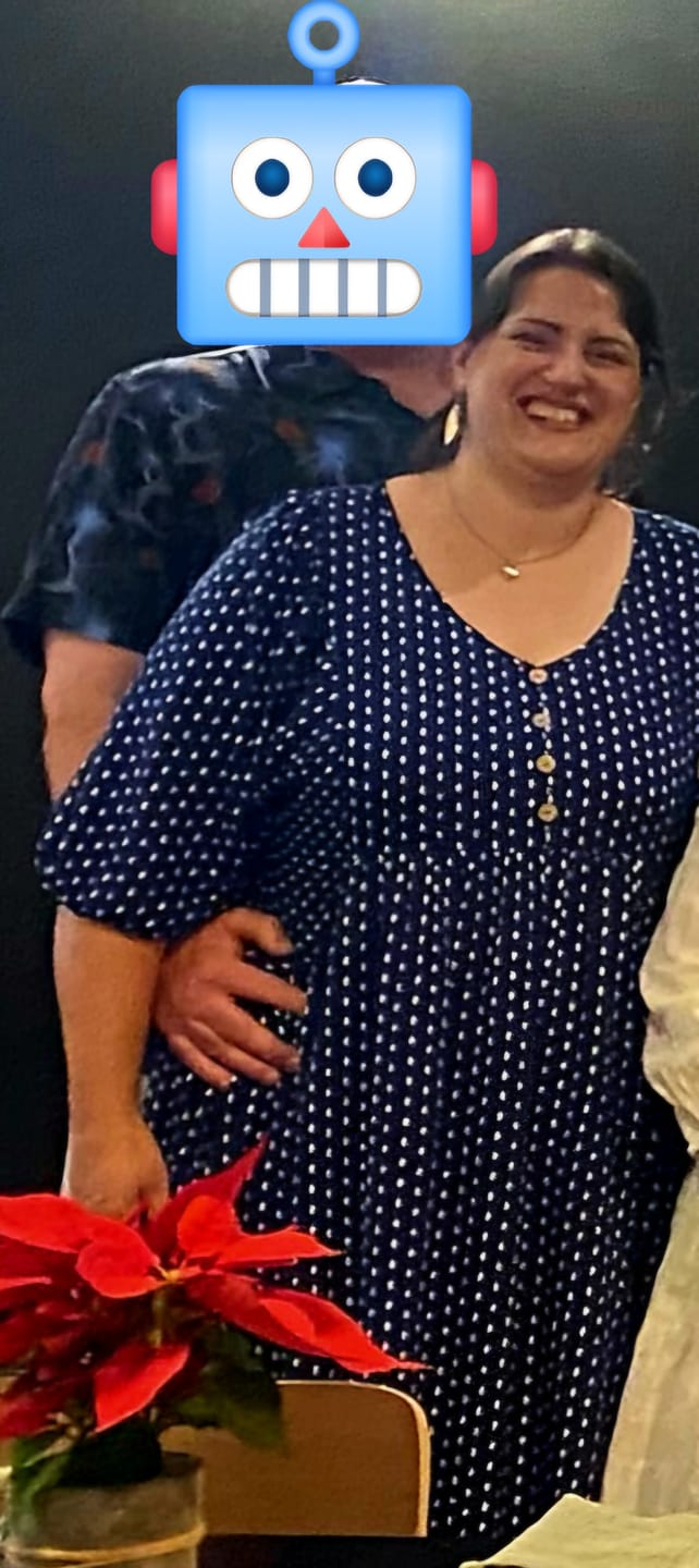 Customer photo review of Chelsa Midi Dress in Navy