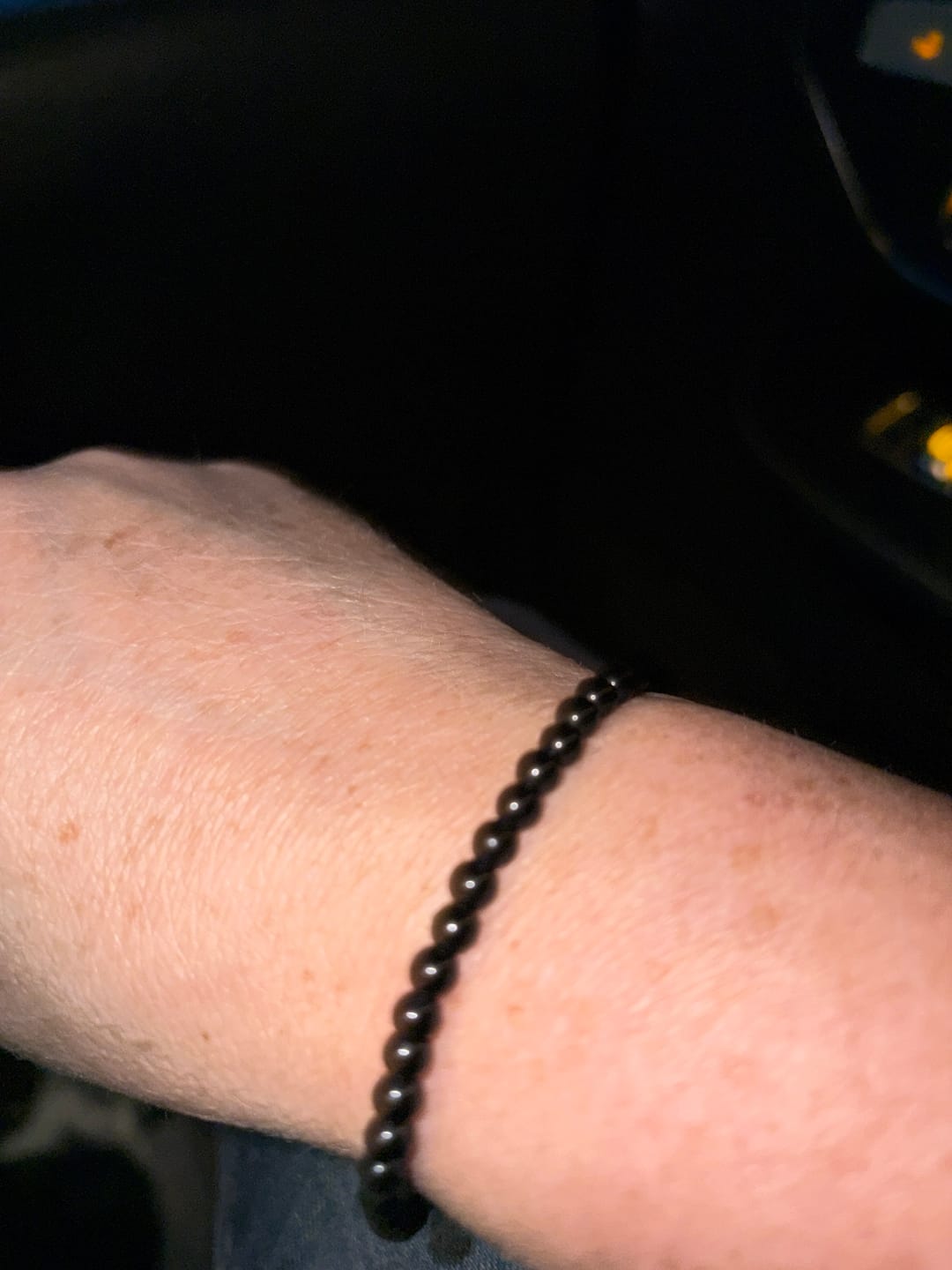 Customer photo review of Obsidian Armband - Perlen