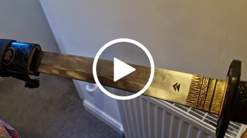 Customer video review of Custom Japanese Sword