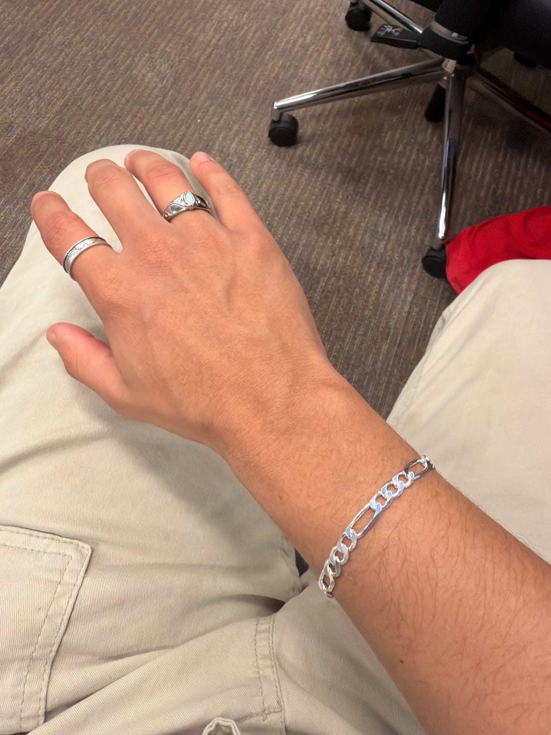 Customer photo review of SILVER FIGARO BRACELET