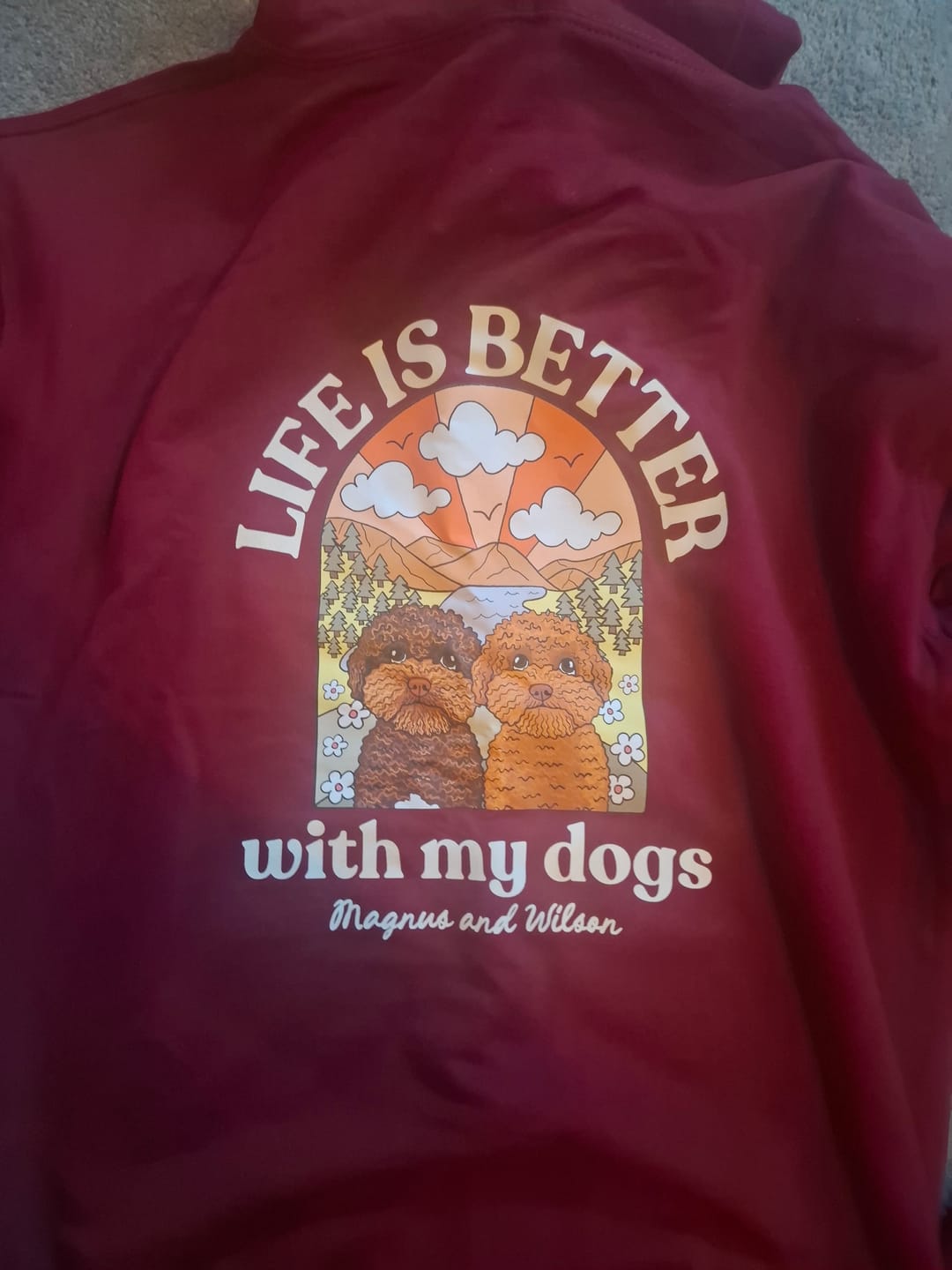 Customer photo review of Personalised Life is Better with your dog Hoody