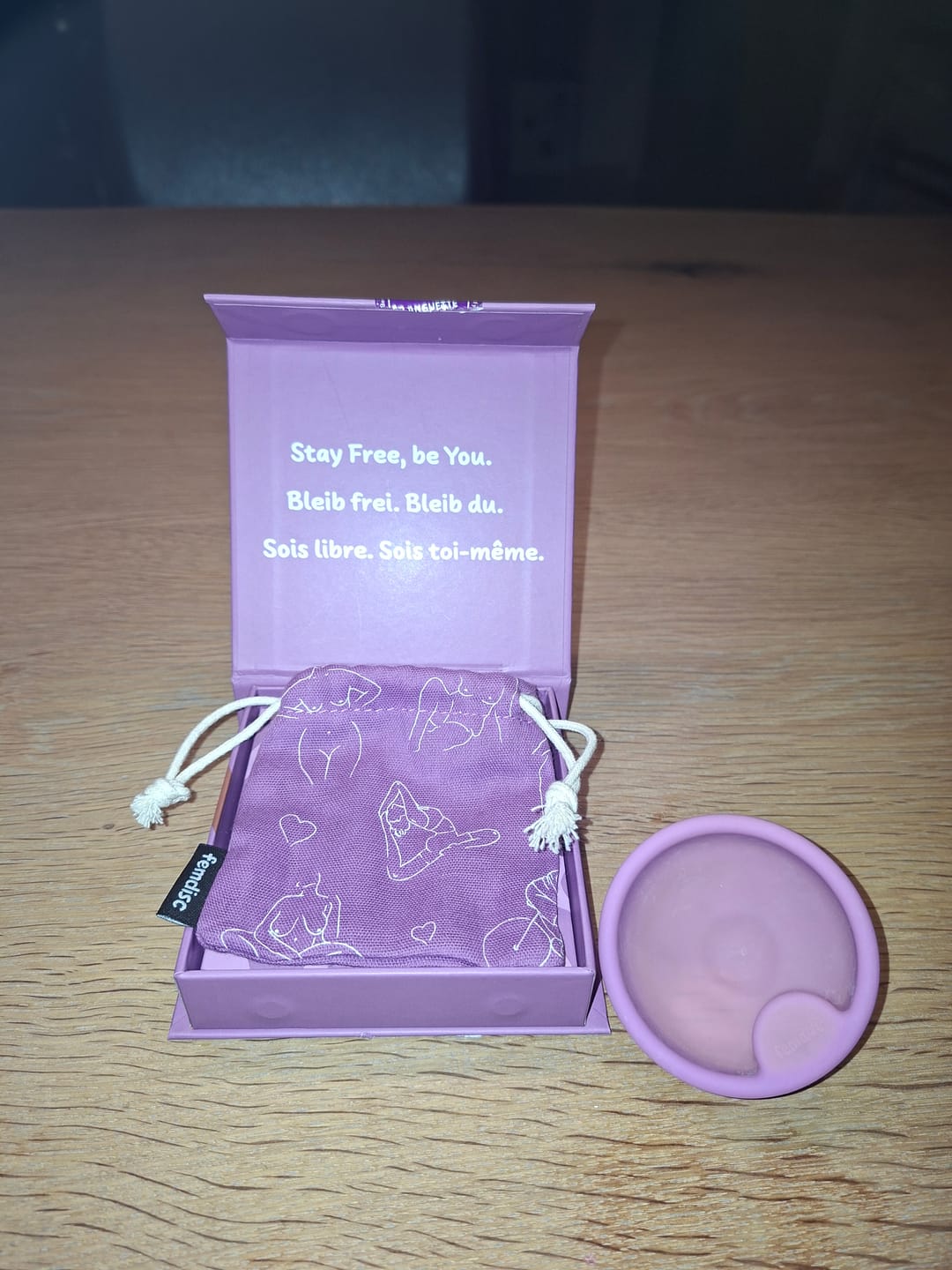 Customer photo review of femdisc Menstruationsscheibe mit Lasche