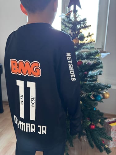 Customer photo review of Neymar Jr Santos Black Long Sleeve Retro Football Jersey Kit