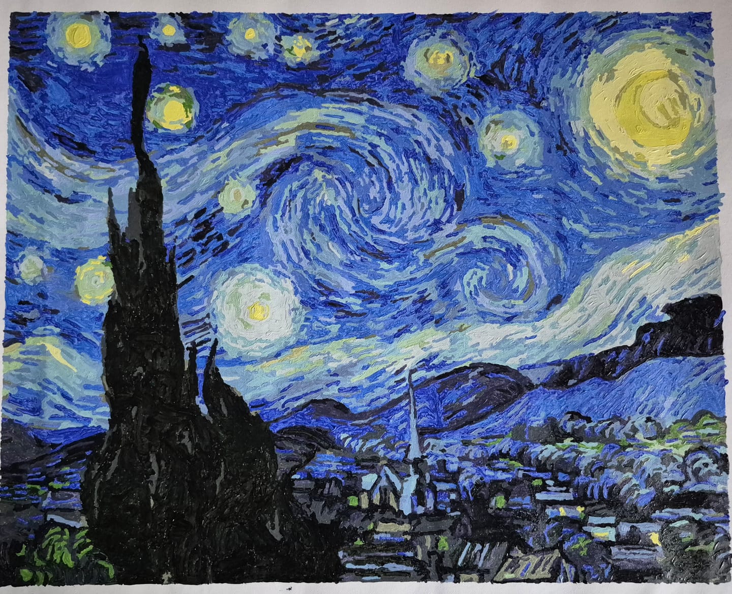 Customer photo review of Malen nach Zahlen - Sternennacht (The Starry Night) - Van Gogh