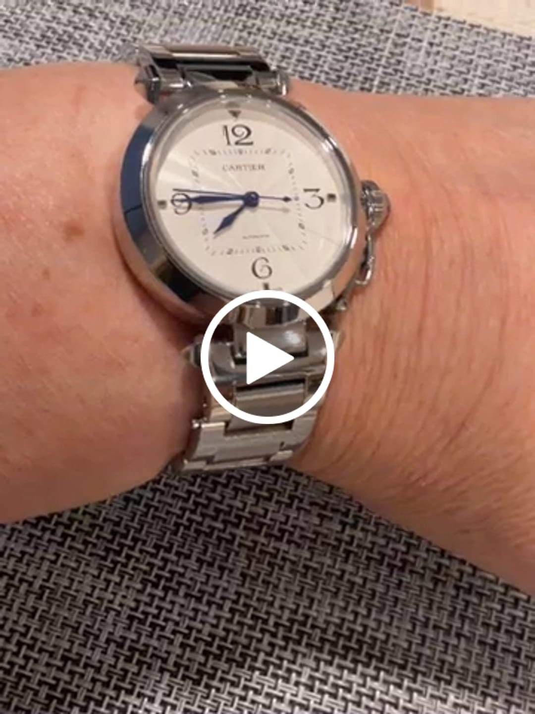 Customer video review of PASHA DE CARTIER 35MM AUTOMATIC STAINLESS STEEL