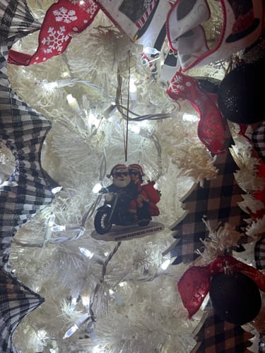 Customer photo review of Personalized Acrylic Motorcycle Couple Decoration - Christmas Tree Decorations Perfect For Motorcycle Rider
