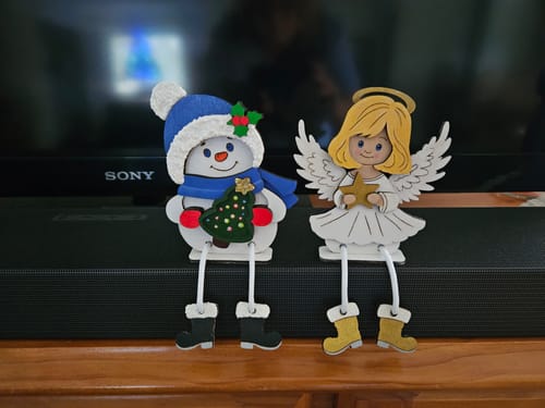 Customer photo review of Christmas shelf sitter characters 8 bundle laser cut svg file