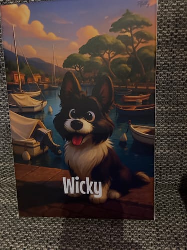 Customer photo review of Dein Haustier als Cartoon - Individuelle Leinwand