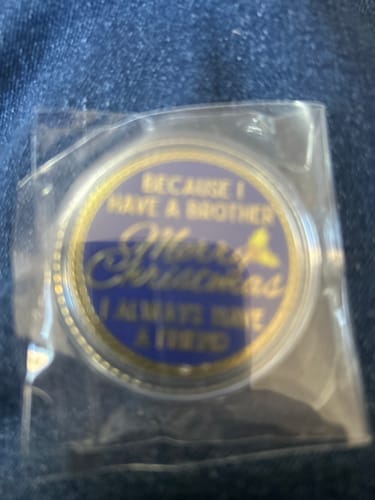 Customer photo review of MasonicMan Coin Because I have a Brother I Always Have a Friend