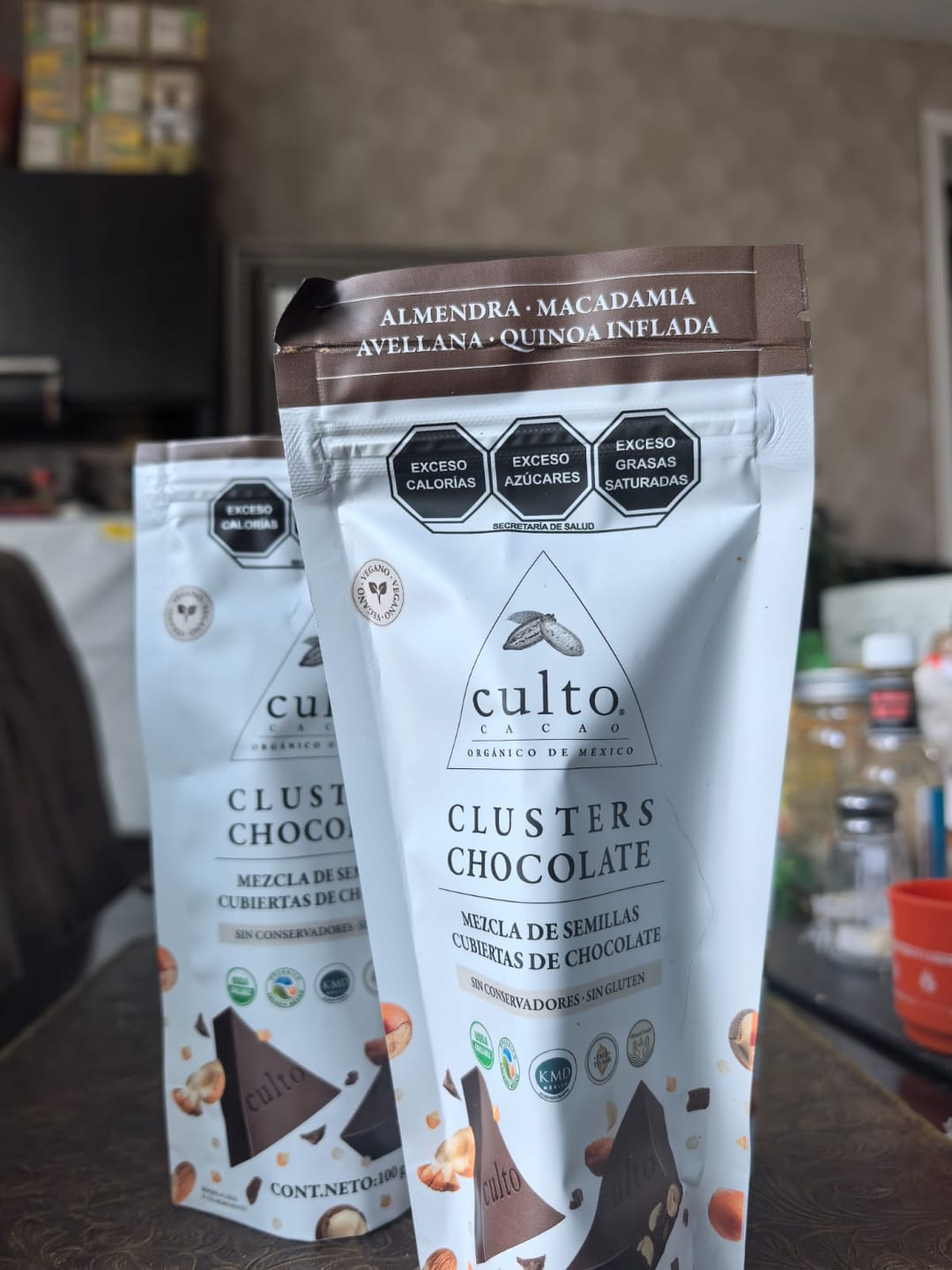 Customer photo review of Chocolate Orgánico Culto Clusters 100gr (T)