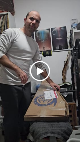 Customer video review of Hand-forged "Ragnarok Kratos axe" with carved handle and Glow-in-the-Dark Runes