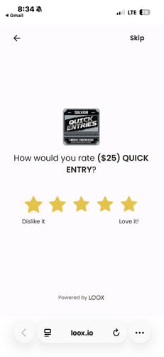 Customer photo review of ($25) QUICK ENTRY